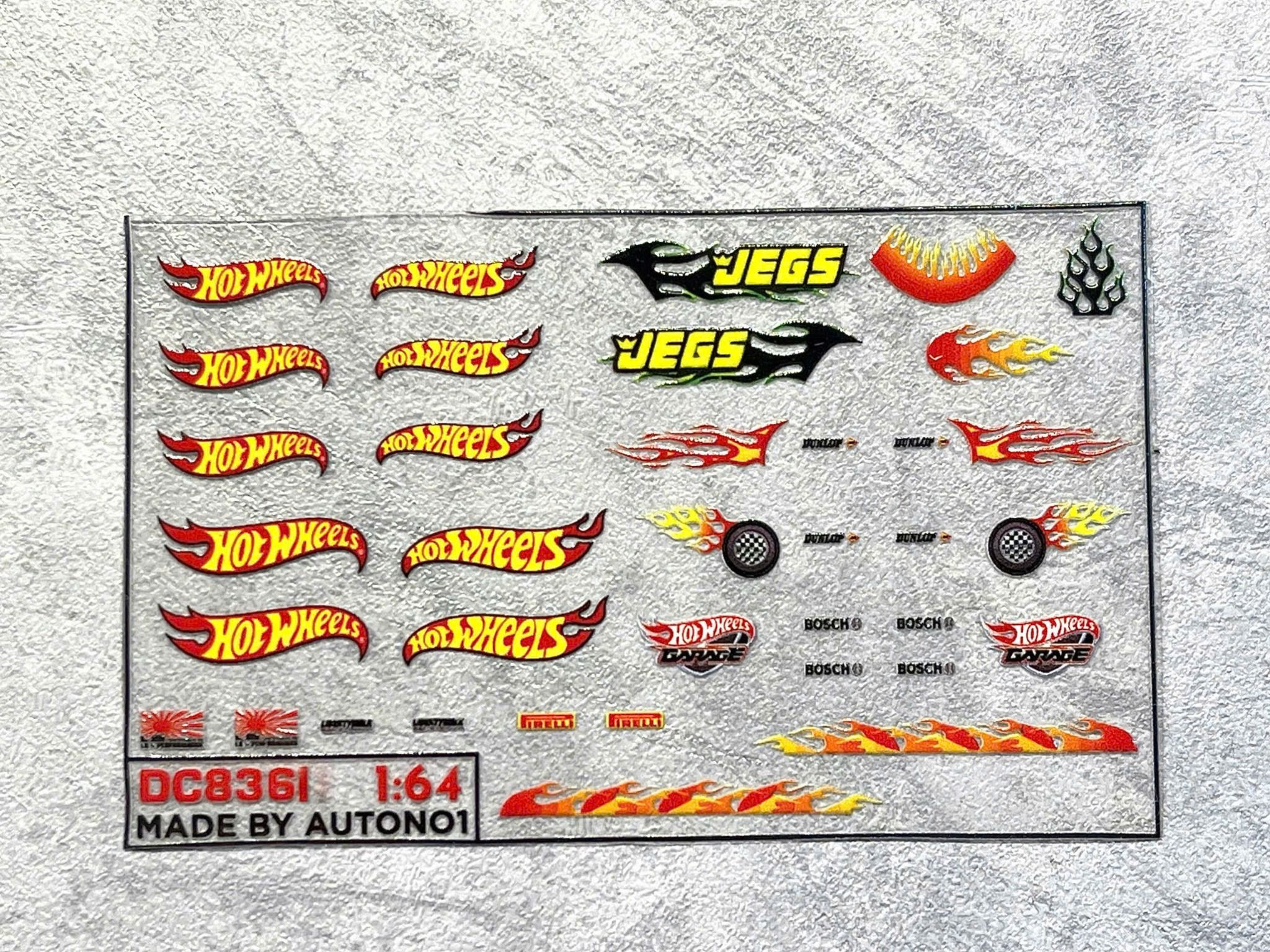 Decal UV hãng - hoạt hình cho mô hình tỉ lệ 1:64 dán tất cả nền màu Autono1 DC836