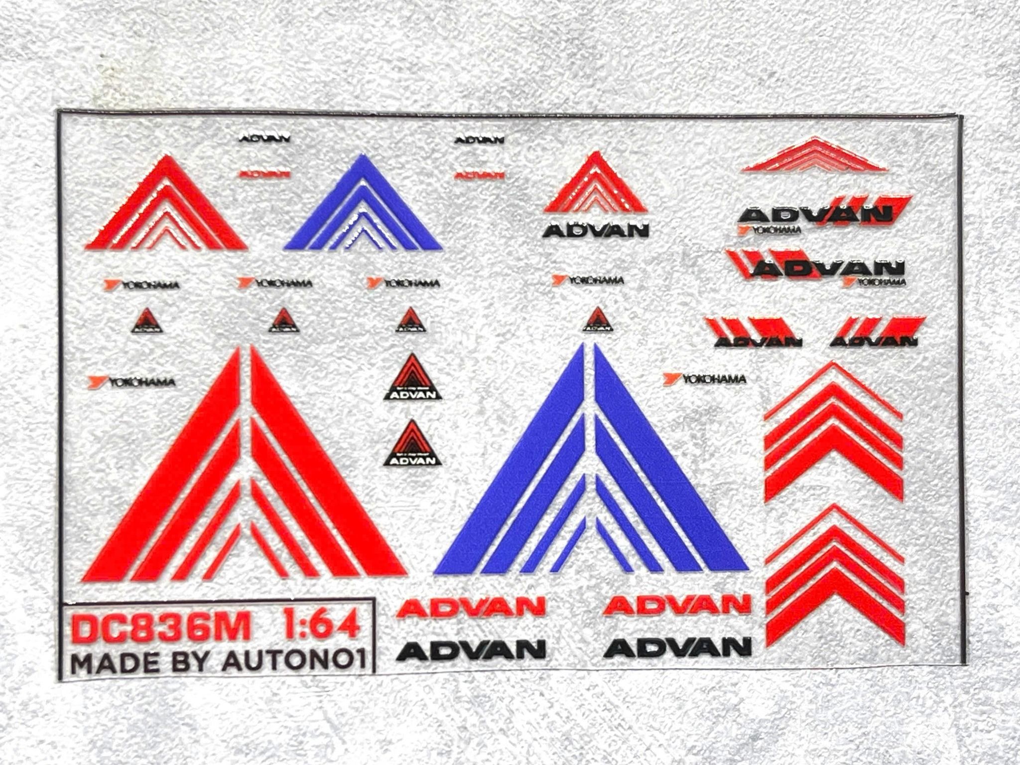 Decal UV hãng - hoạt hình cho mô hình tỉ lệ 1:64 dán tất cả nền màu Autono1 DC836