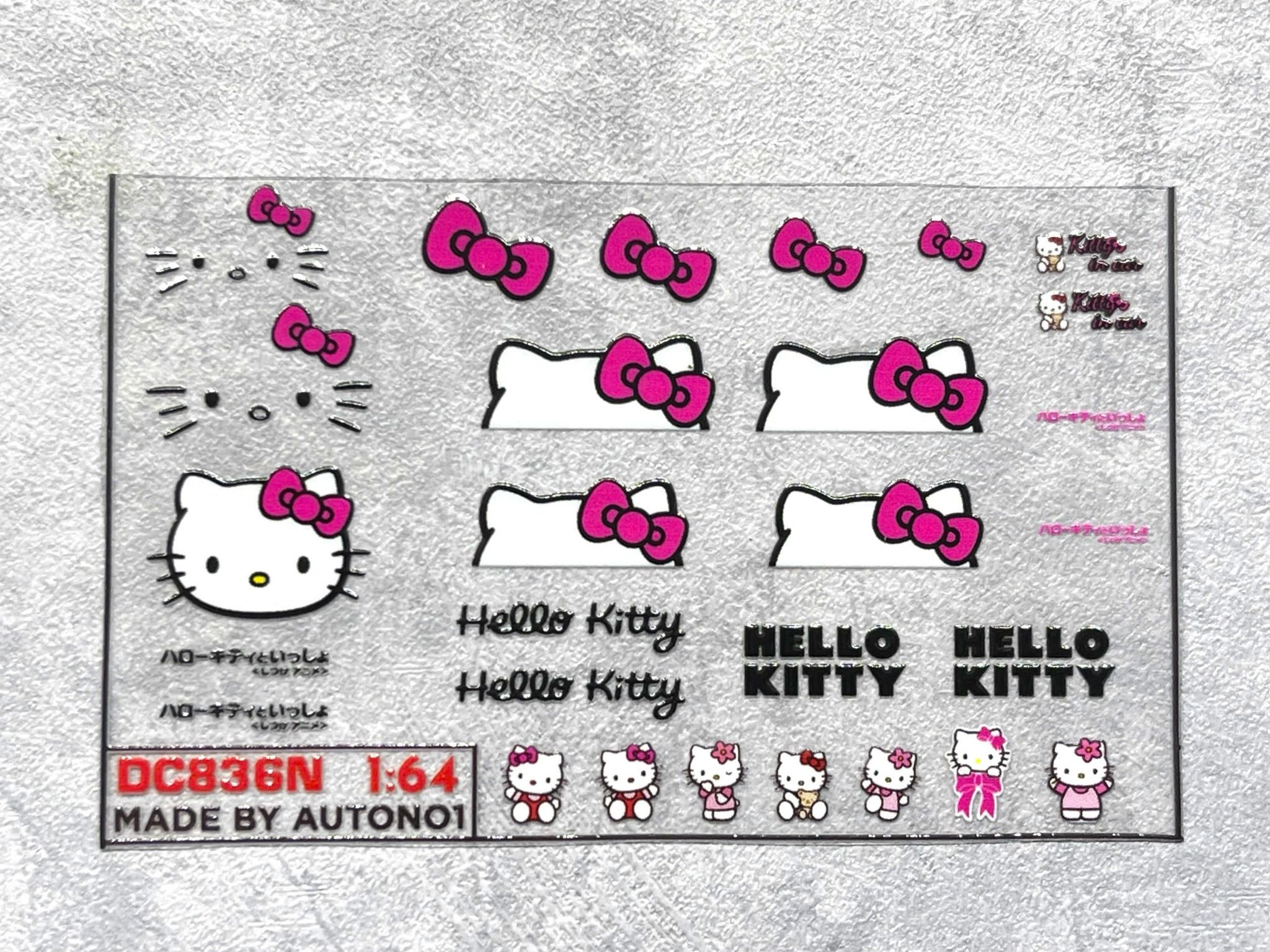 Decal UV hãng - hoạt hình cho mô hình tỉ lệ 1:64 dán tất cả nền màu Autono1 DC836