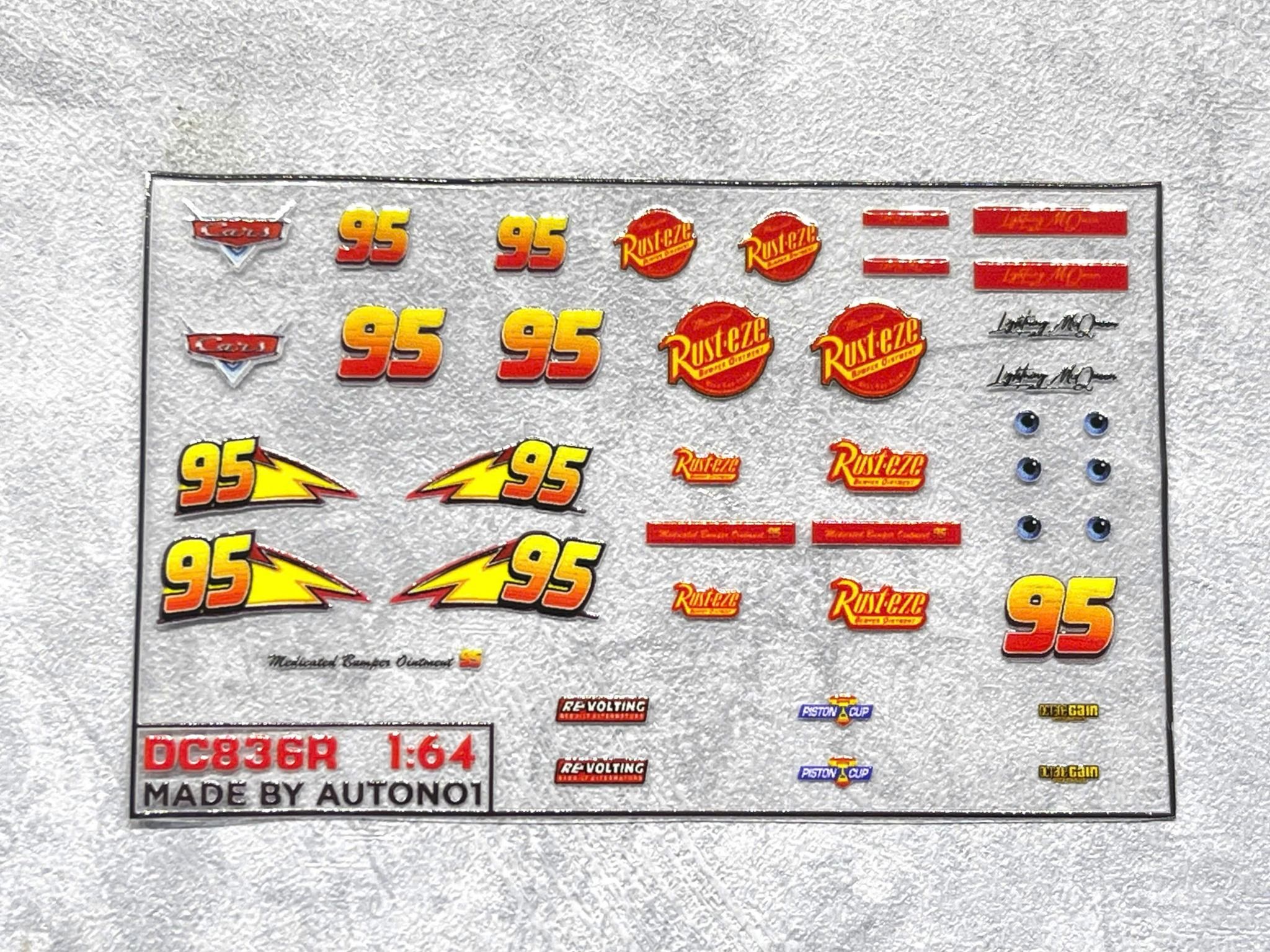 Decal UV hãng - hoạt hình cho mô hình tỉ lệ 1:64 dán tất cả nền màu Autono1 DC836