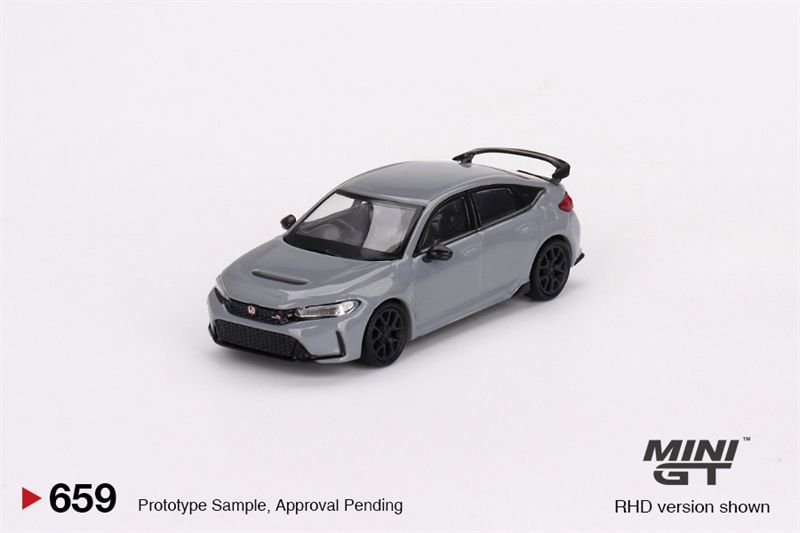  Mô hình xe Honda Civic Type R Sonic Gray Pearl 2023 tỉ lệ 1:64 MiniGT MGT00659 