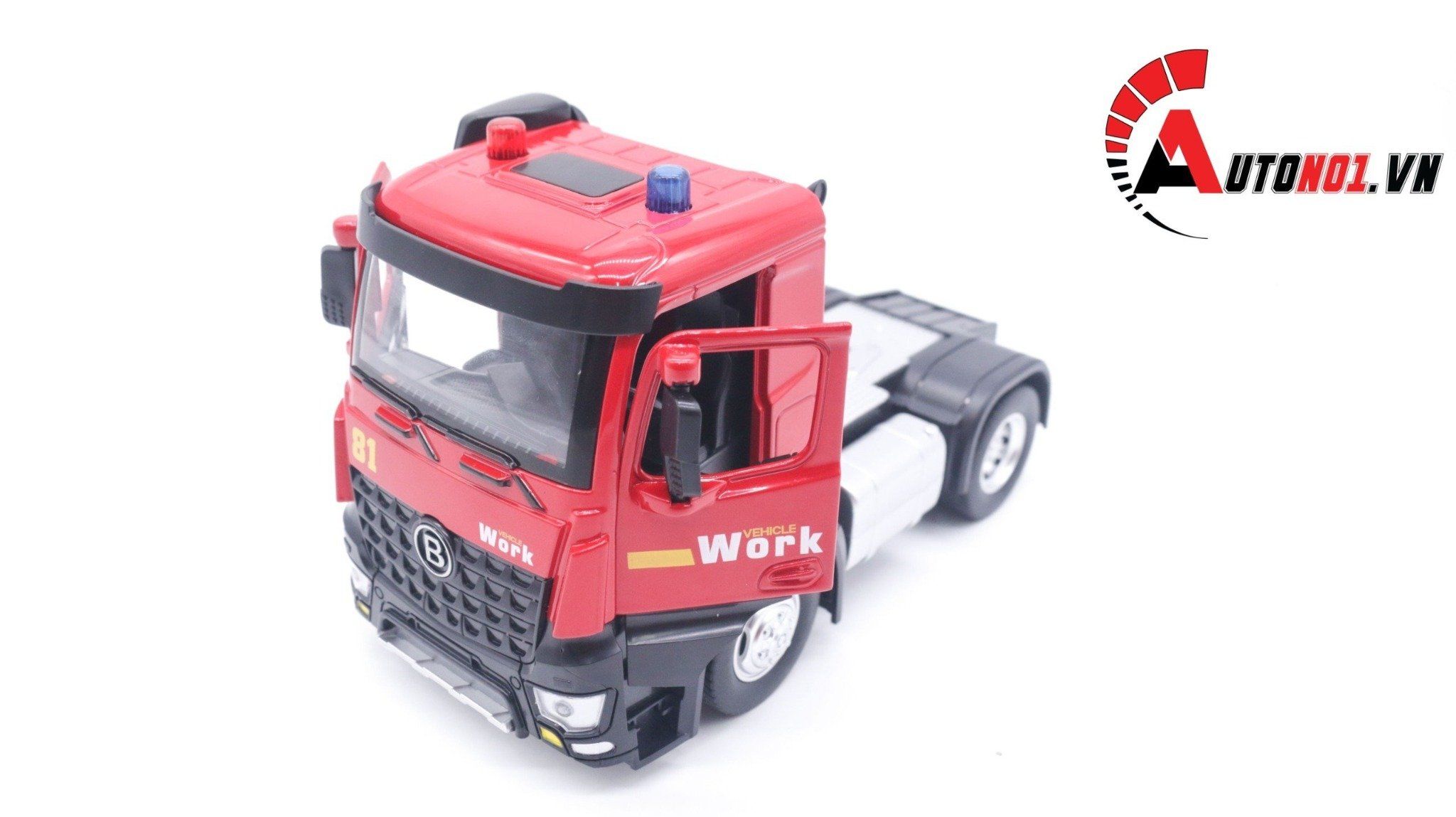  Mô hình xe container tỉ lệ 1:24 đầu kim loại - thùng xe nhựa Metal DieCast OT195 