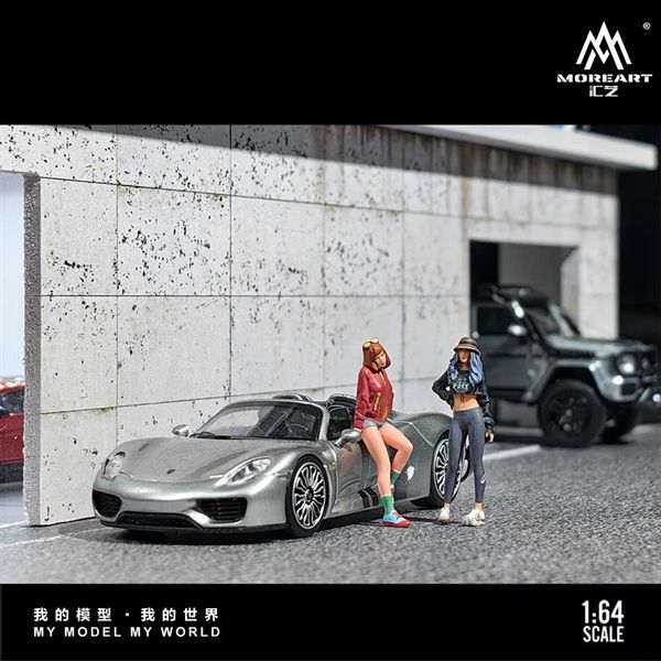 Hộp trưng bày mô phỏng Biệt thự có hầm để xe có đèn Sunroom scene model tỉ lệ 1:64 More Art MO936413