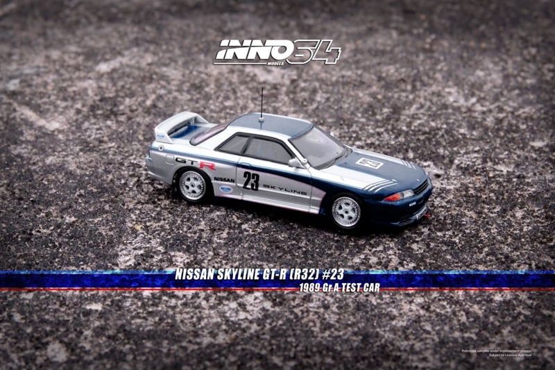 Mô hình xe Nissan GTR R32 Gr.A Test Car 1989 #23 tỉ lệ 1:64 Inno64 Models