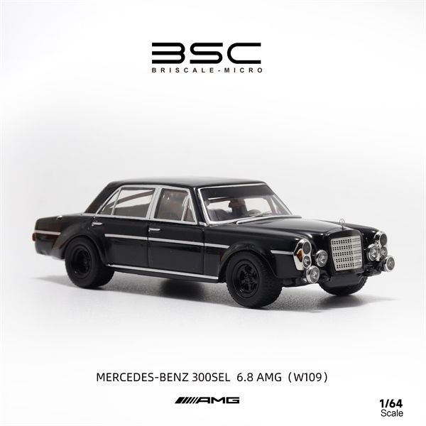 Mô hình xe Mercedes-Benz 300SEL Black tỉ lệ 1:64 Briscale Micro BSC BC640034