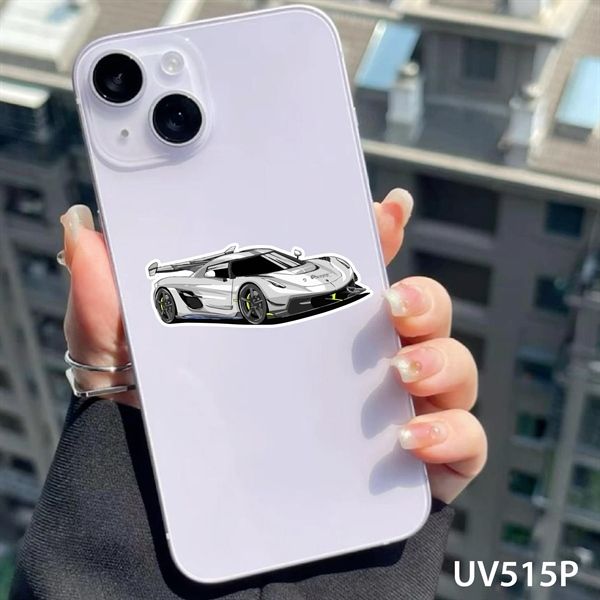 Decal UV Ferrari trang trí mô hình - điện thoại - laptop - máy tính - nón - ly - chống uv kích thước 5 x 5cm Autono1 UV515