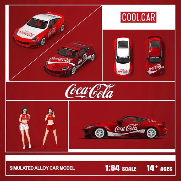 Mô hình xe Nissan 400Z Metal Red Cola tỉ lệ 1:64 Cool Car CC649109
