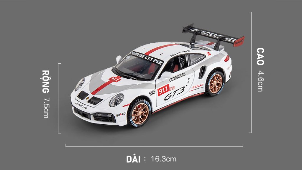 MÔ HÌNH XE PORSCHE 911 GT3 RSR 1:32 MINIAUTO 7989