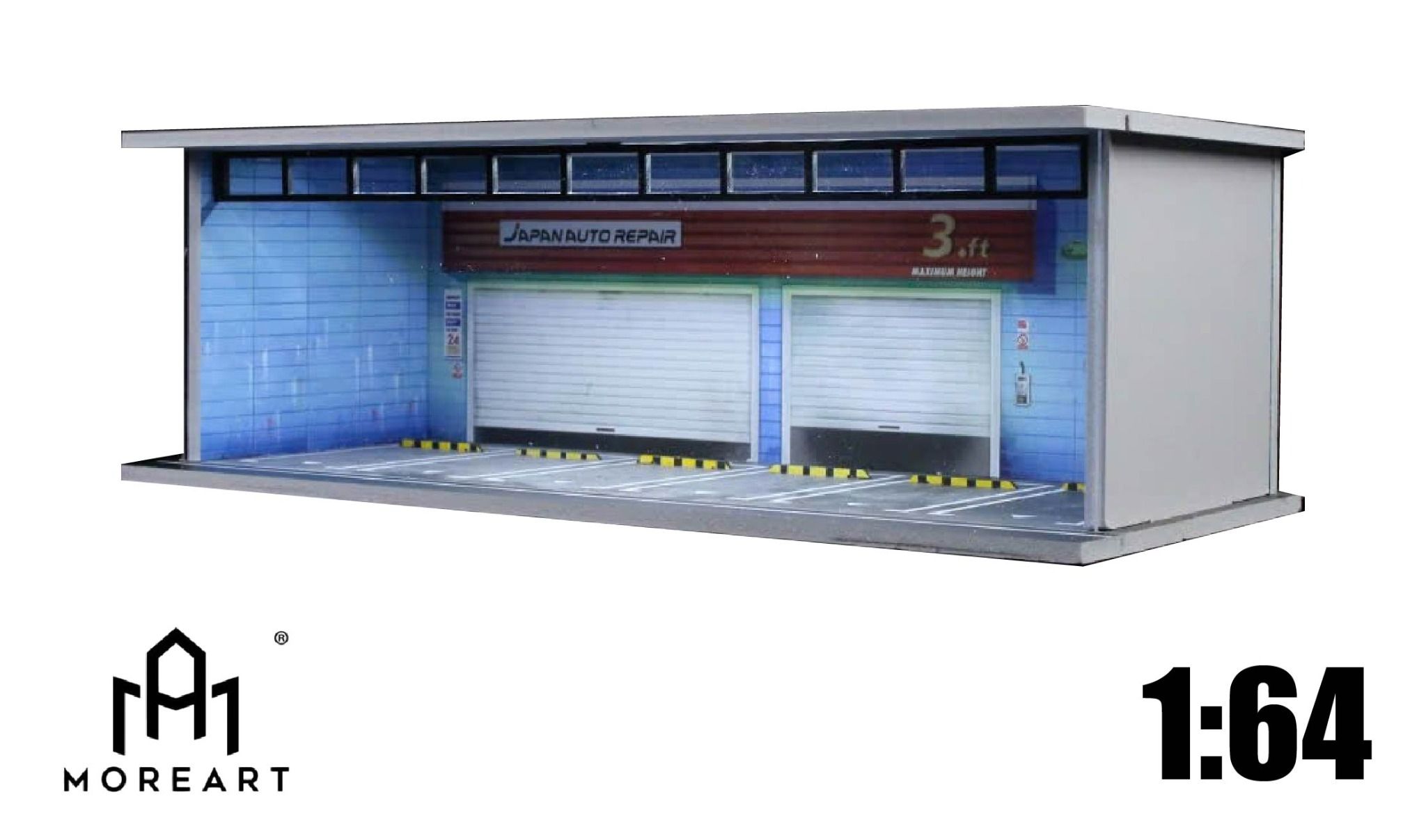 Hộp trưng bày mô phỏng Rolling Shutter Door Parking tỉ lệ 1:64 MoreArt MO914053