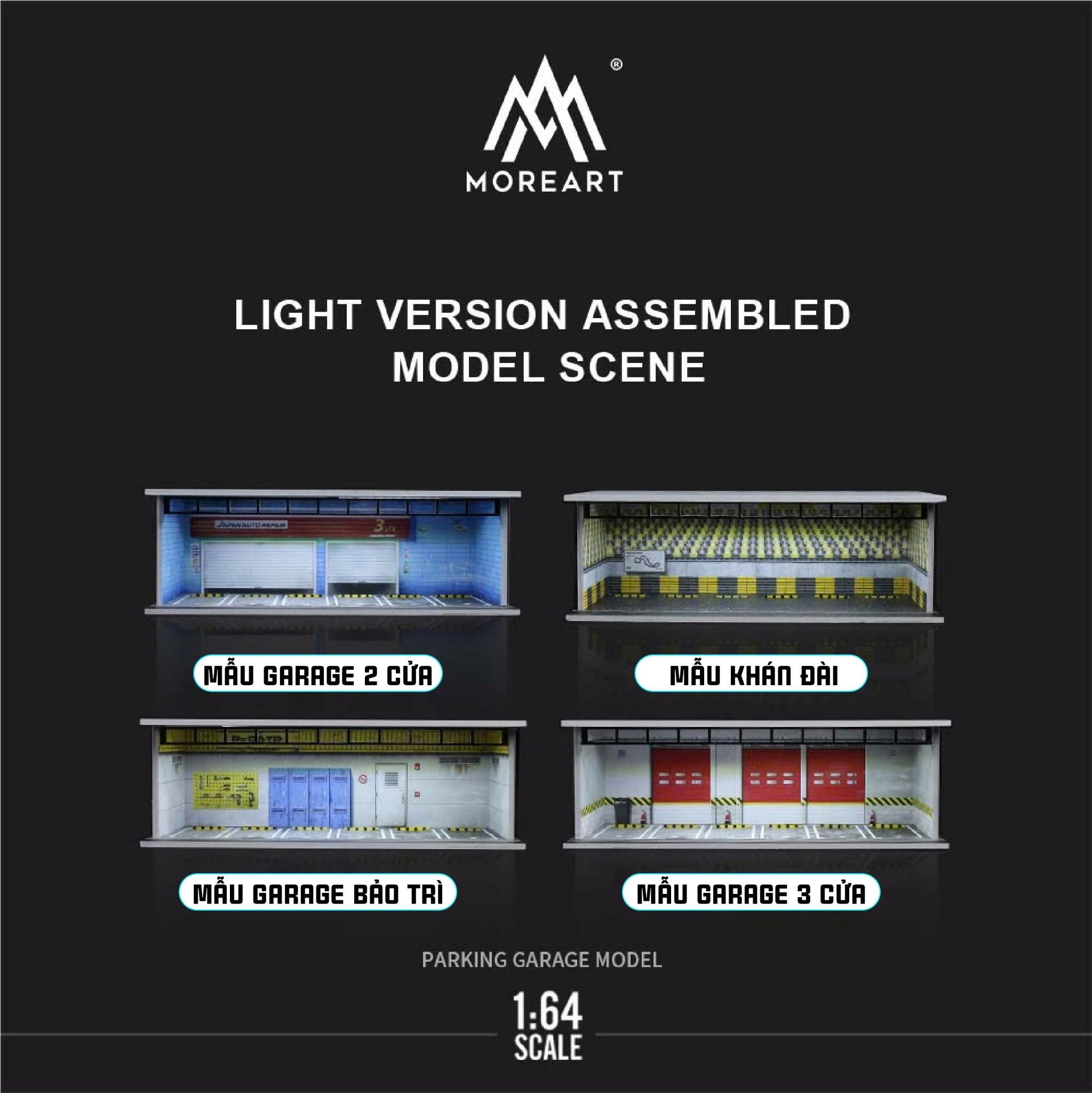 Hộp trưng bày mô phỏng Rolling Shutter Door Parking tỉ lệ 1:64 MoreArt MO914053