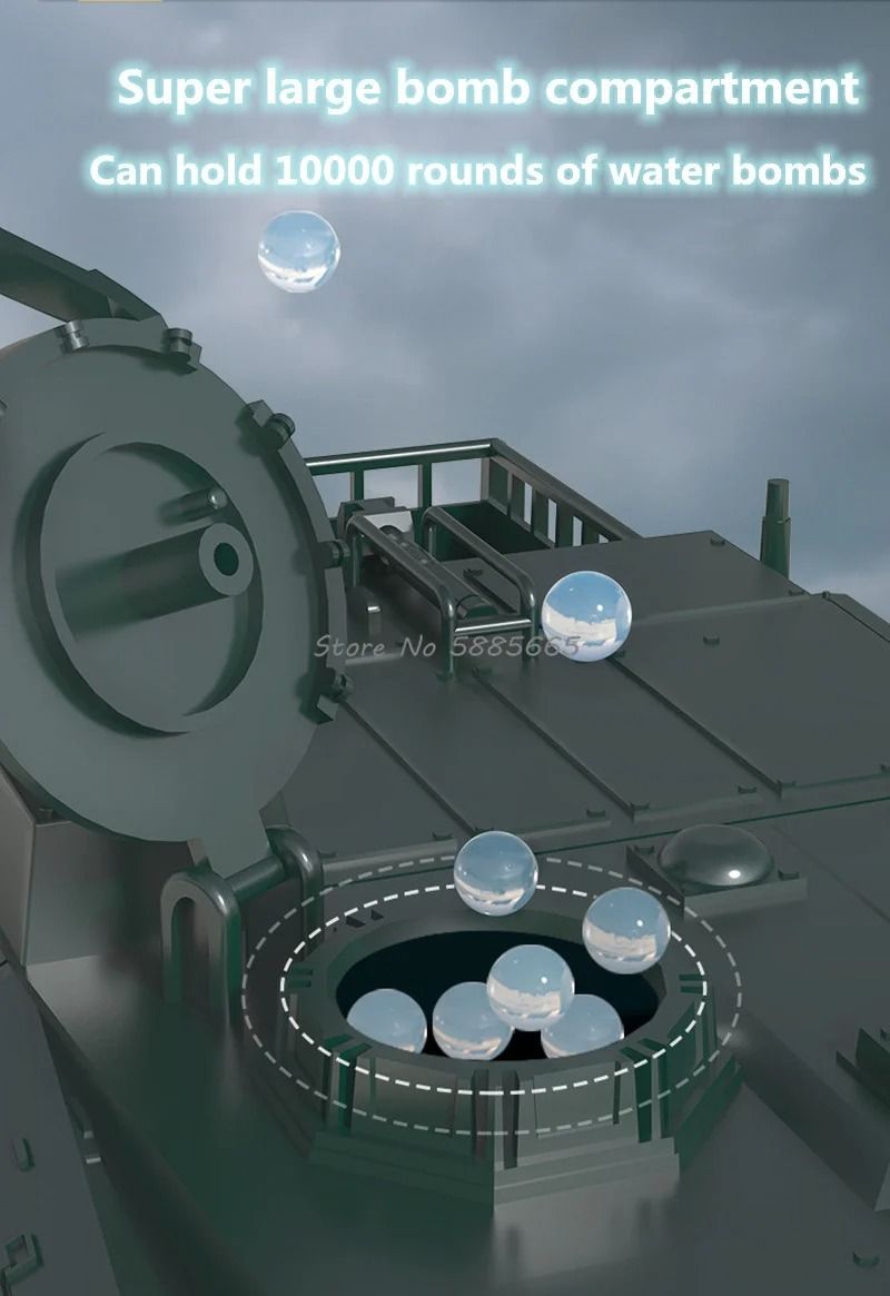  Xe điều khiển quân sự xe tăng BTL-2 có bắn đạn nước - có đèn và âm thanh 40cm tỉ lệ 1:24 Tongli DK025 