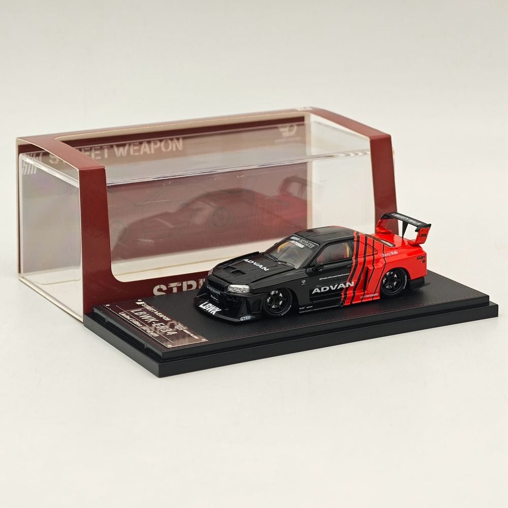 Mô hình xe Nissan Super Silhouette ER34 LBWK Advan racing Special Limited Edition 499pcs tỉ lệ 1:64 Street weapon OT64078
