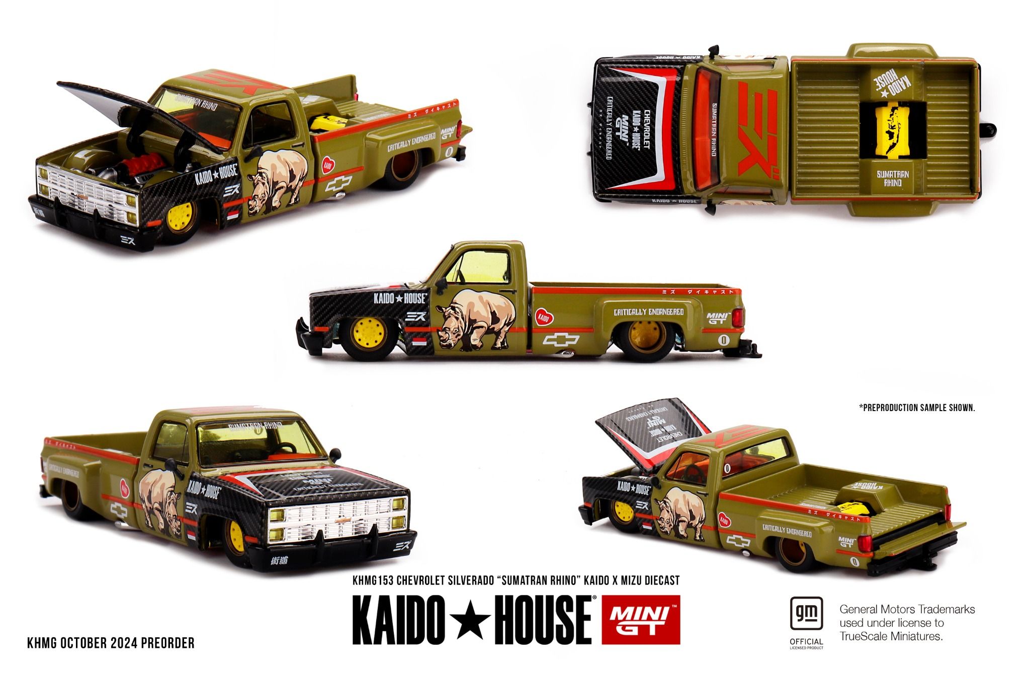 Mô hình xe Chevrolet Silverado “Sumatran Rhino” tỉ lệ 1:64 Kaido House KHMG153