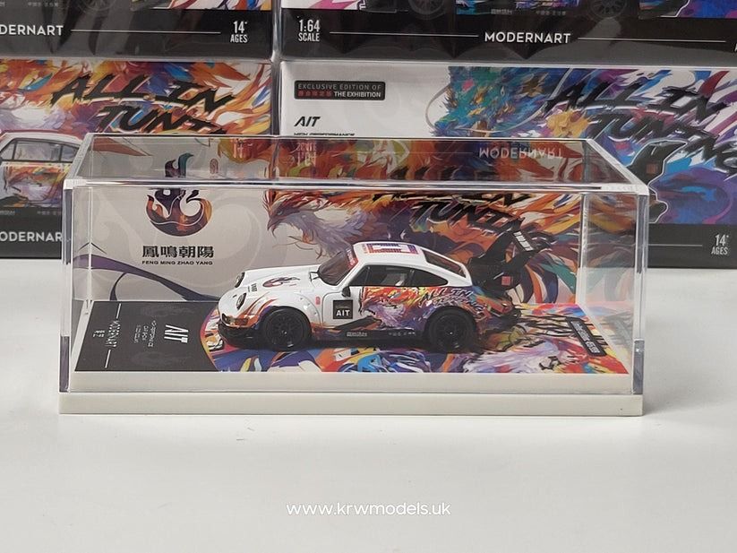 Mô hình xe Porsche 964 RWB Rauht Welt 10th Anniversary high tail Phoenix tỉ lệ 1:64 Modern art More Art MD640869