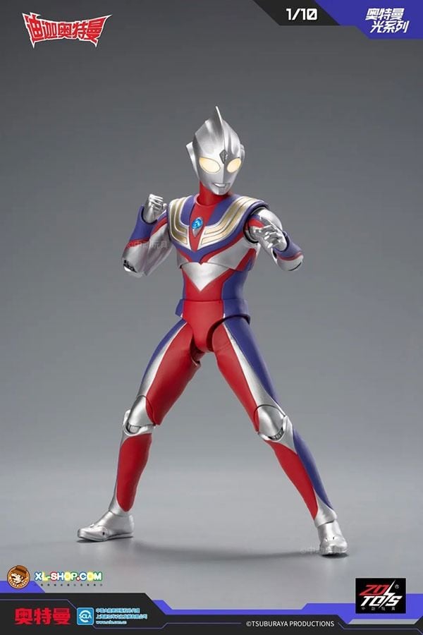 Mô hình nhân vật siêu nhân điện quang Ultra Man Tiga SHF tỉ lệ 18CM ZD Toys FG305