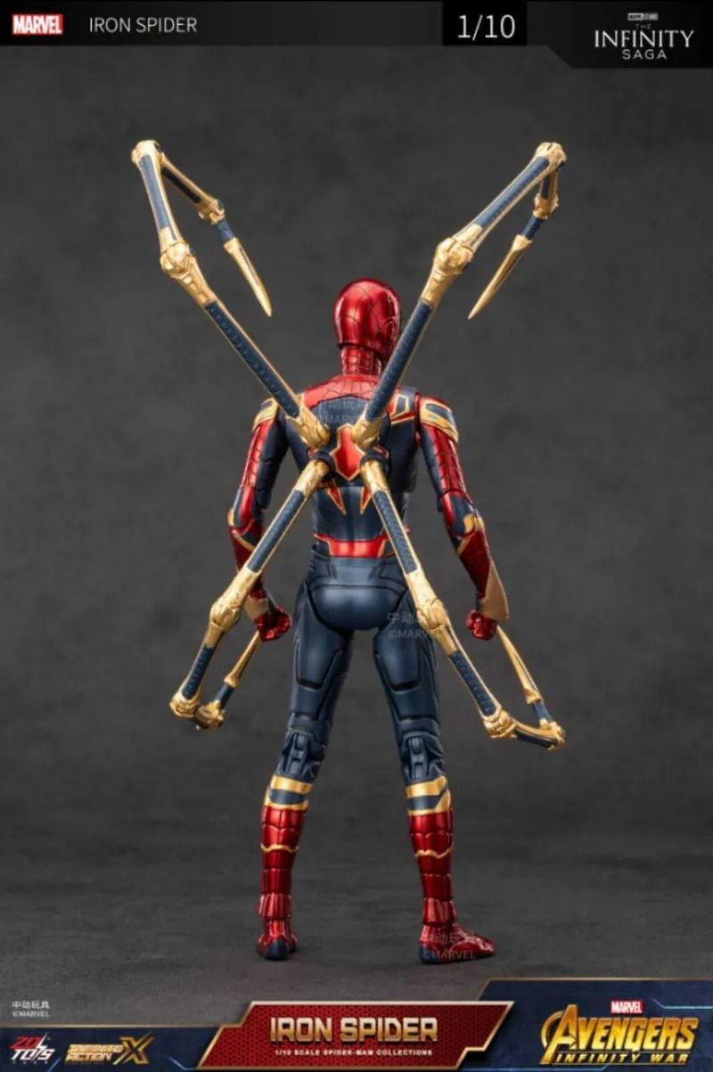 Mô hình nhân vật Marvel người nhện Iron Spider SHF Infinity War tỉ lệ 1:10 18CM ZD Toys FG276