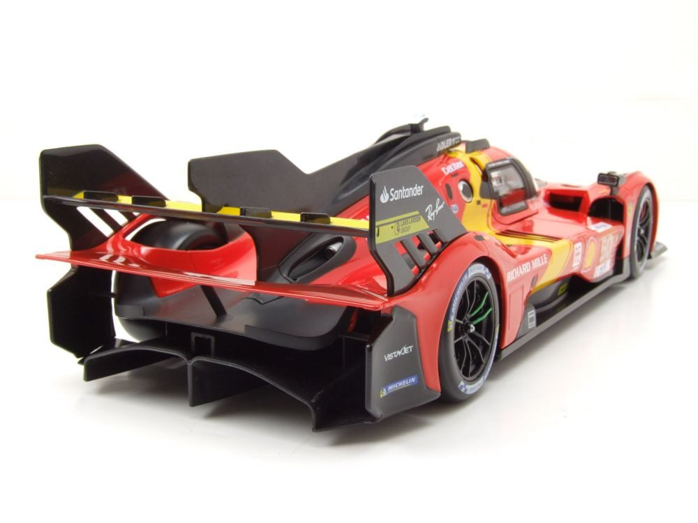 Mô hình xe Ferrari 499P 3.0L turbo V6 team Ferrari Corse #50 - #51 24h Le Mans 2023 18-16301 (#50) tỉ lệ 1:18 Bburago OT374