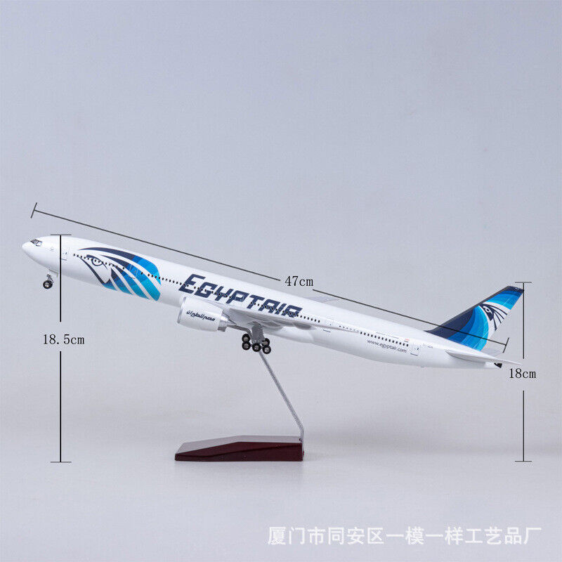  Mô hình máy bay Egypt Air Boeing B777 47cm có đèn led tự động theo tiếng vỗ tay hoặc chạm MB47066 