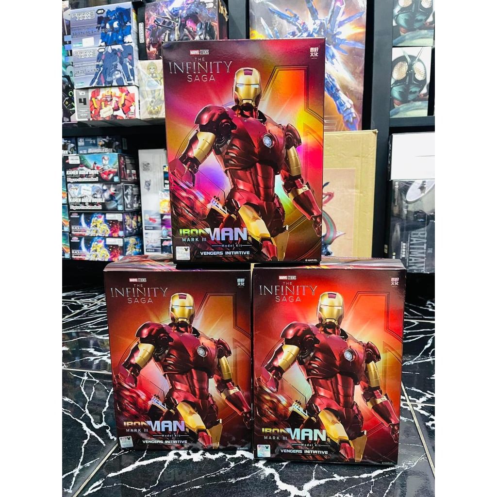 Mô hình nhân vật Marvel Iron man lắp ráp người sắt MK3 Red MK3 Mark III tỉ lệ 1:12 FondJoy FG297