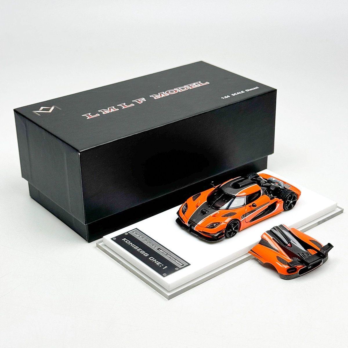 Mô hình xe Koenigsegg One:1 Open Tail mở được nắp máy sau tỉ lệ 1:64 MJ model LMLF-one1