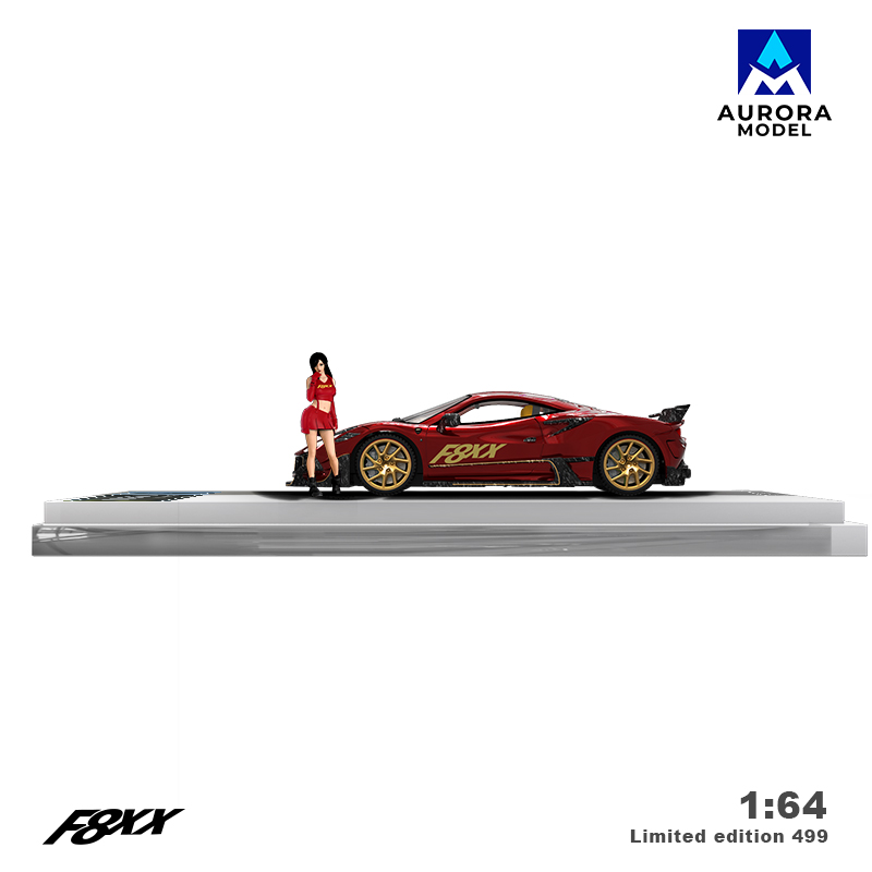Mô hình xe Ferrari F8 Tributo Mansory F8XX Red tỉ lệ 1:64 Aurora Model AM646508