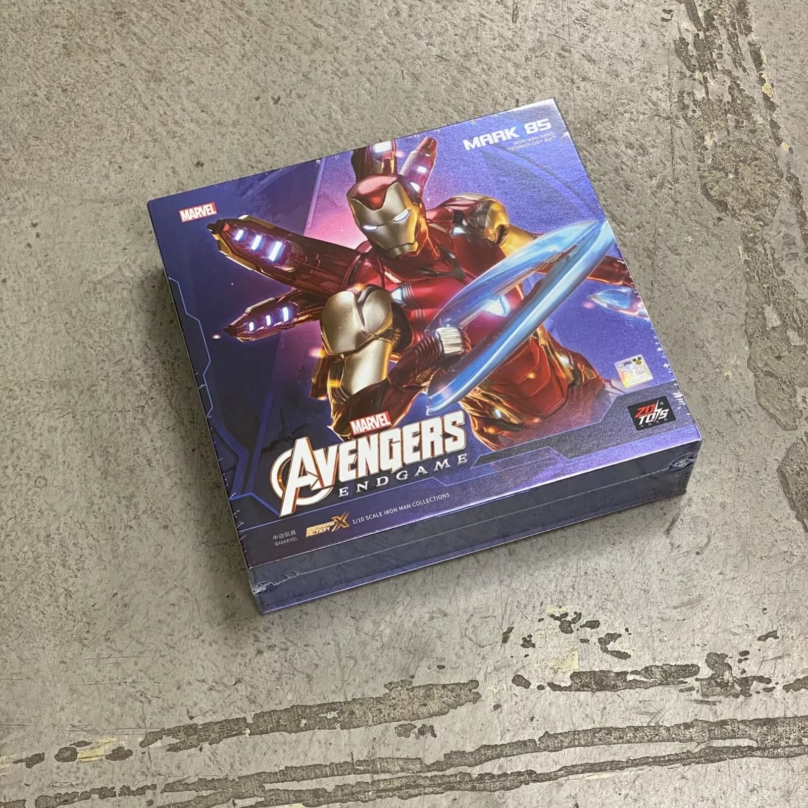 Mô hình nhân vật Marvel Iron man người sắt Mark 85 MK85 SHF Avengers Endgame Ver 2.0 có đèn led + phụ kiện tỉ lệ 1:10 18CM ZD Toys FG264E