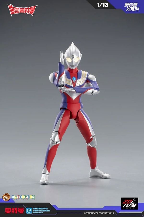 Mô hình nhân vật siêu nhân điện quang Ultra Man Tiga SHF tỉ lệ 18CM ZD Toys FG305