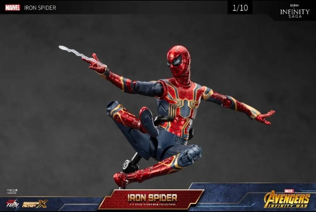 Mô hình nhân vật Marvel người nhện Iron Spider SHF Infinity War tỉ lệ 1:10 18CM ZD Toys FG276
