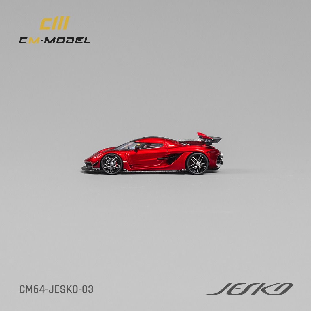 Mô hình xe Koenigsegg Jesko có bánh thay thế - hộp mica tỉ lệ 1:64 CM model CM64-JESKO-03