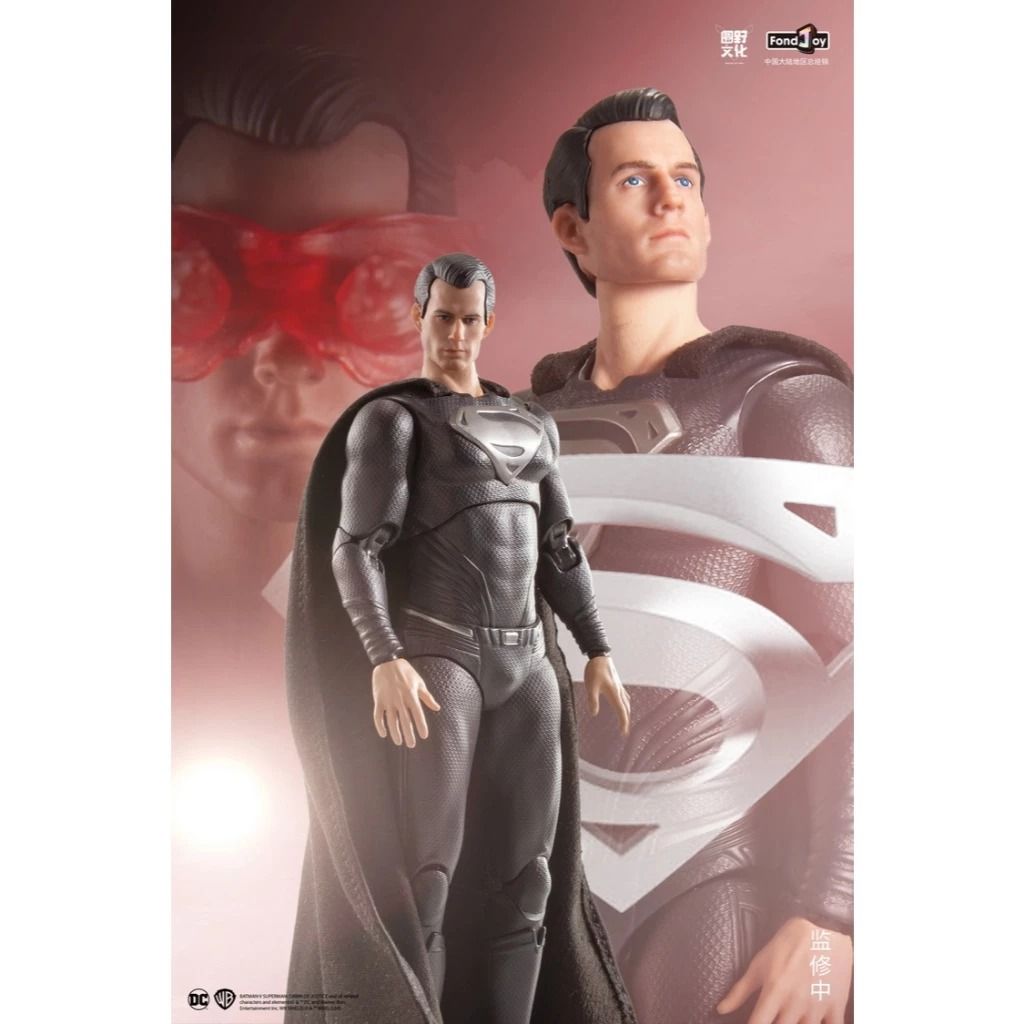 Mô hình nhân vật DC Justice League Black Superman ver Zack Snyder tỉ lệ 1:9 19CM FondJoy FG280