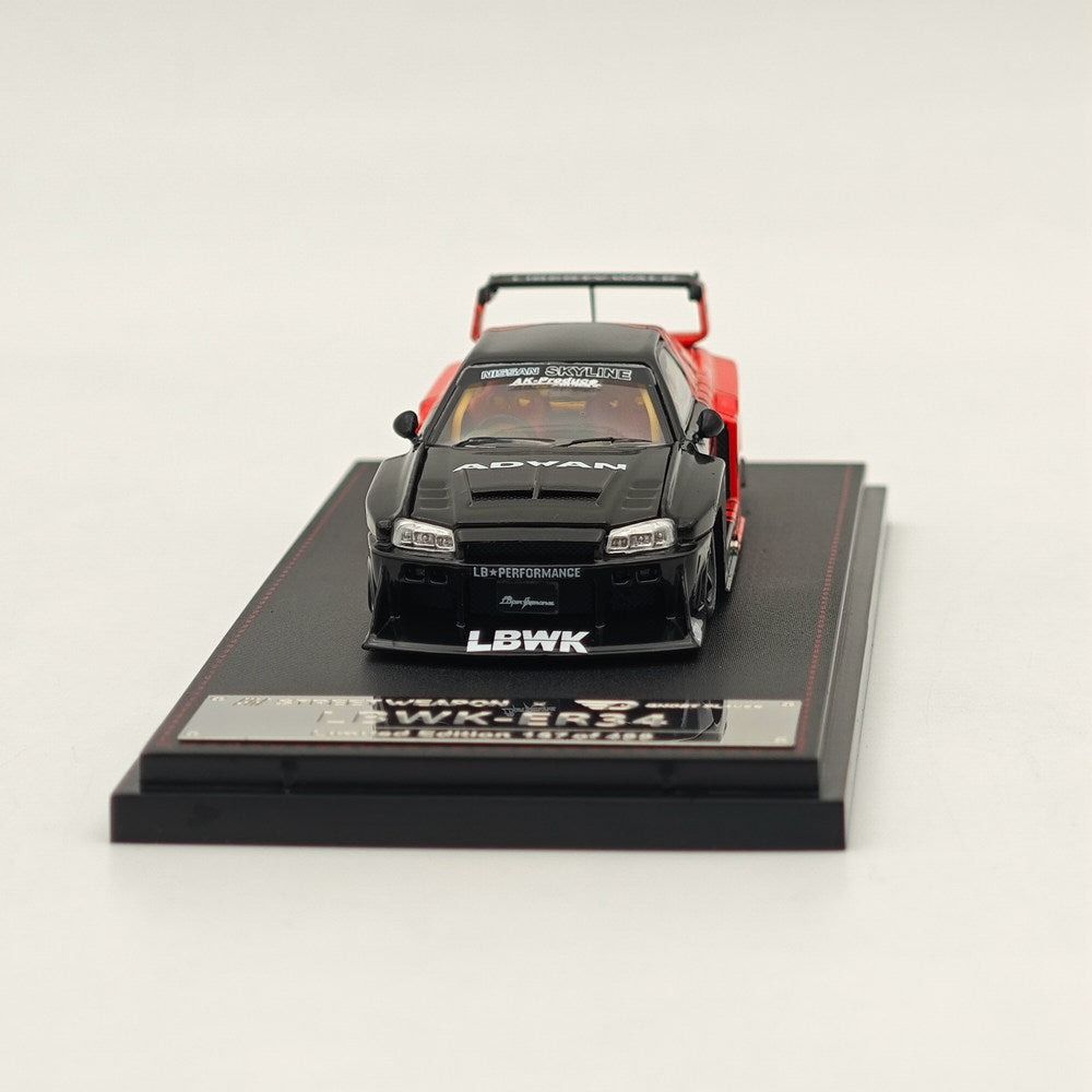 Mô hình xe Nissan Super Silhouette ER34 LBWK Advan racing Special Limited Edition 499pcs tỉ lệ 1:64 Street weapon OT64078