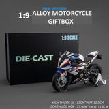  Mô hình xe BMW S1000RR hộp quà tặng có nam châm tỉ lệ 1:9 Huayi Alloy MT061 