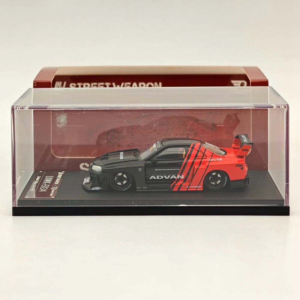 Mô hình xe Nissan Super Silhouette ER34 LBWK Advan racing Special Limited Edition 499pcs tỉ lệ 1:64 Street weapon OT64078