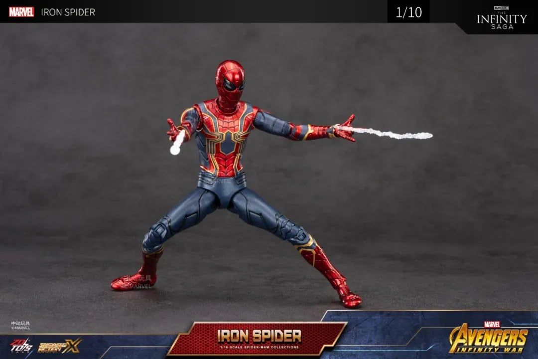 Mô hình nhân vật Marvel người nhện Iron Spider SHF Infinity War tỉ lệ 1:10 18CM ZD Toys FG276