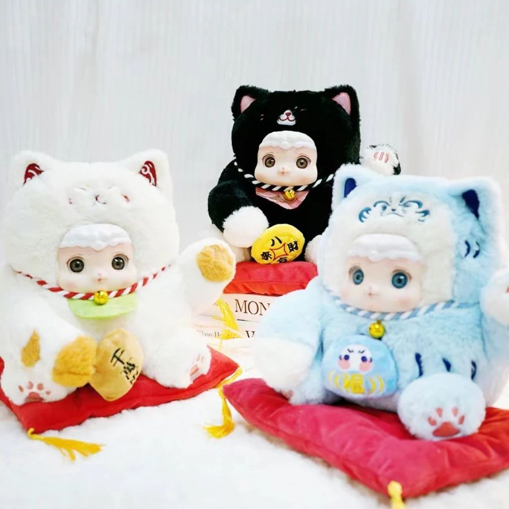 Blind box hộp mù Lucky meow Mèo thần tài Blind box chính hãng Baby Three BL021