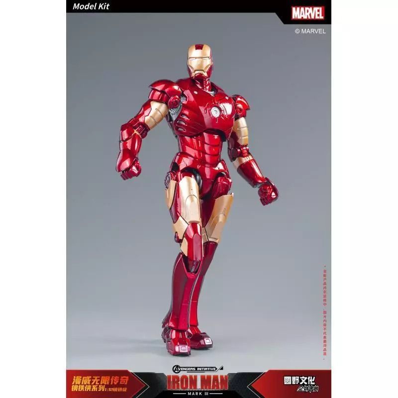 Mô hình nhân vật Marvel Iron man lắp ráp người sắt MK3 Red MK3 Mark III tỉ lệ 1:12 FondJoy FG297