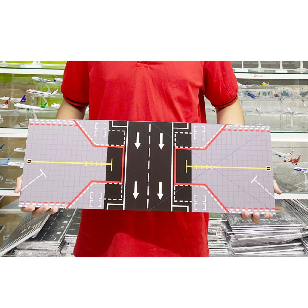 Diorama airport mô hình đường băng bãi đáp cho máy bay 16cm DR026