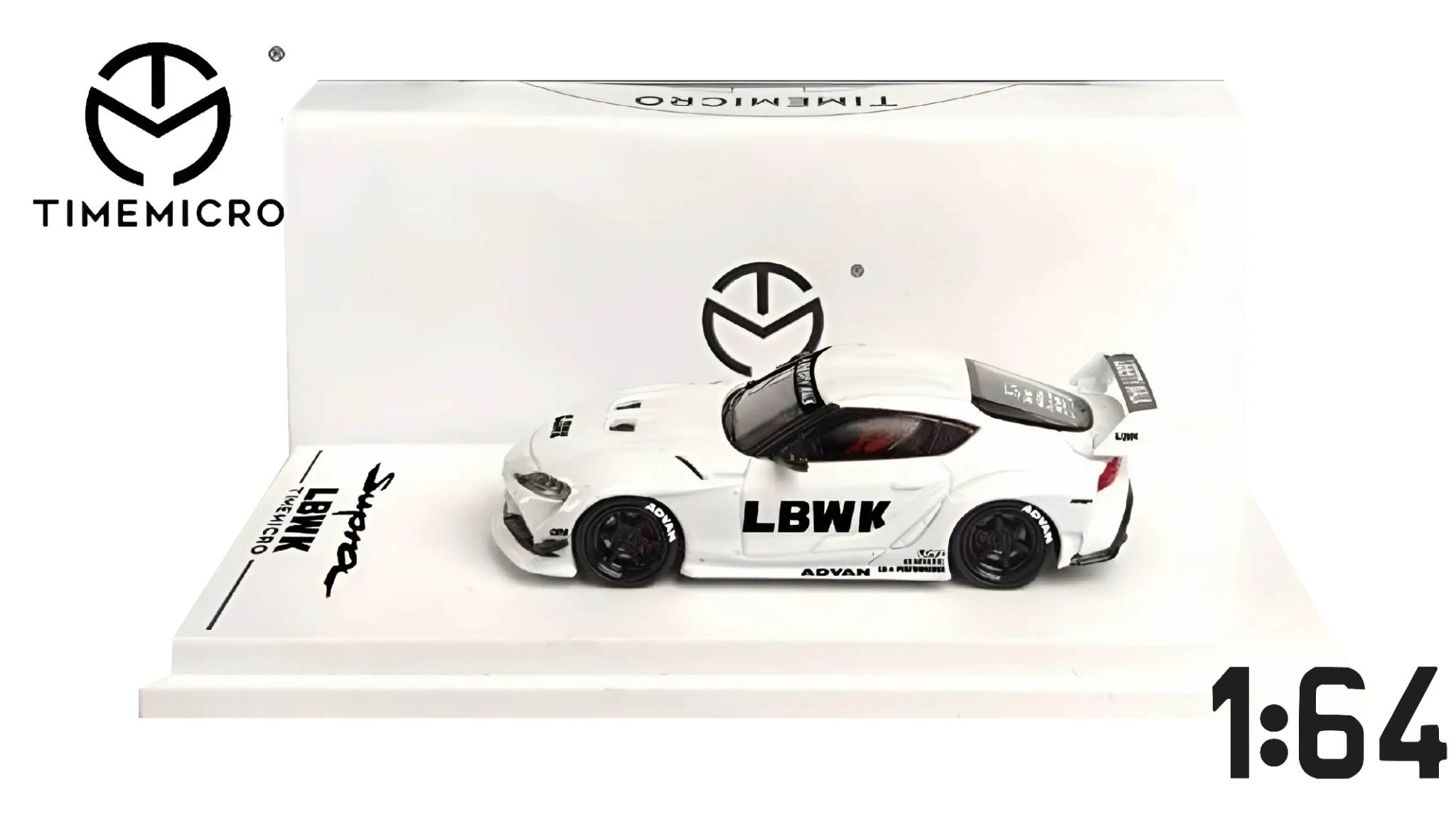Mô hình xe Toyota Supra LBWK Liberty Walk white tỉ lệ 1:64 Time micro TM641202
