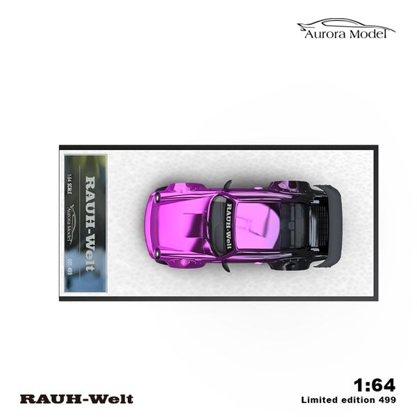 Mô hình xe Porsche 964 Rauh-Welt Gradient Purple/Black Limited 499 pcs tỉ lệ 1:64 Aurora model AM640865