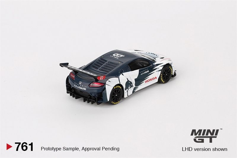 Mô hình xe Honda NSX GT3 EVO AlphaTauri Yuki Tsunoda 2023 Red Bull Formula Nurburgring tỉ lệ 1:64 MiniGT MGT00761