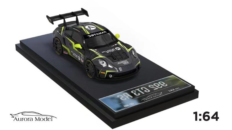 Mô hình xe Porsche 992 GT3 RS Modified Absolute Racing tỉ lệ 1:64 Aurora model AM644618