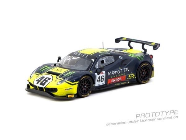 Mô hình xe Ferrari 488 GT3 Gulf 12 Hours 2019 tỉ lệ 1:64 Tarmac Works T64-072-19GUF46