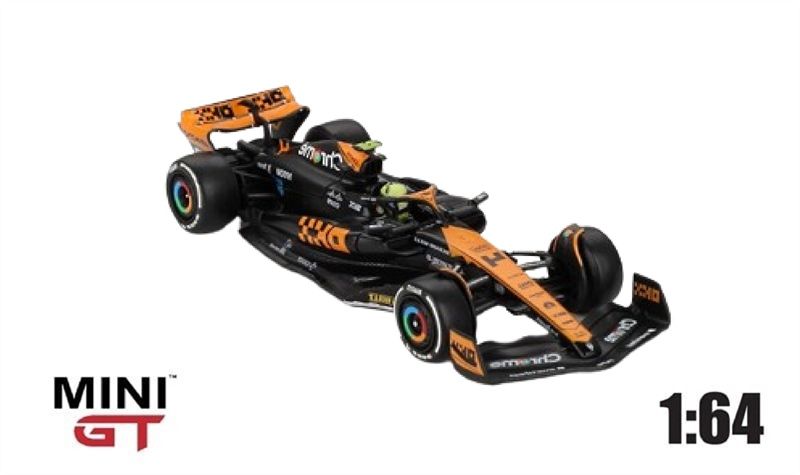 Mô hình xe McLaren MCL60 #4 Lando Norris 2023 F1 2023 Japanese GP 2nd Place bản card tỉ lệ 1:64 MiniGT MGT00767-CH