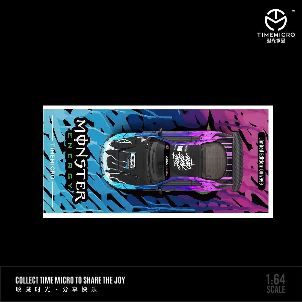 Mô hình xe Toyota Supra A80Z Black Ghost Claw Monster limited 999pcs tỉ lệ 1:64 Time micro TM644440