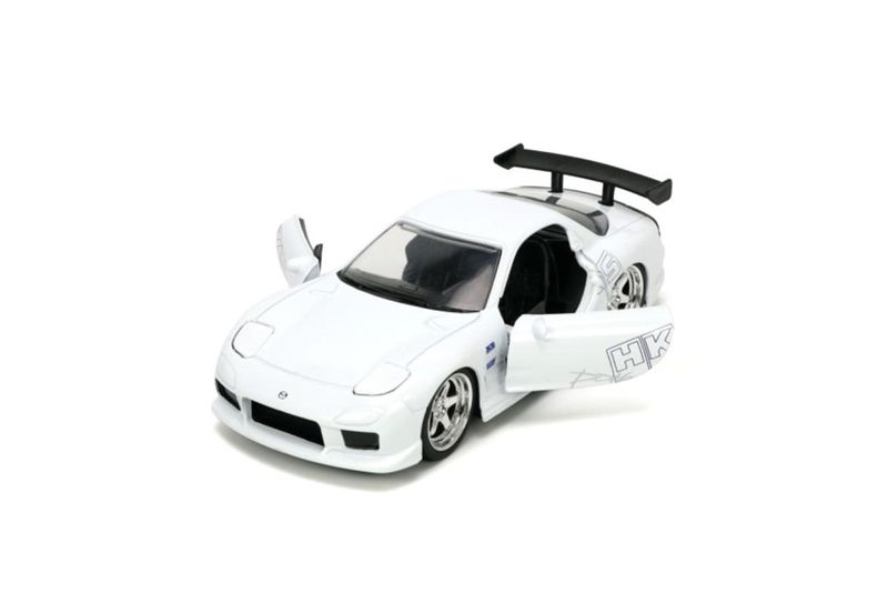 Mô hình xe Mazda RX7 FD3S Widebody White HKS Fast & Furious tỉ lệ 1:32 Jada 24075