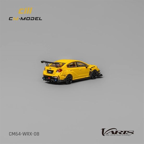 Mô hình xe Subaru WRX Varis Widebody 2.0 Yellow có bánh xe thay thế tỉ lệ 1:64 CM model CM64-WRX-08