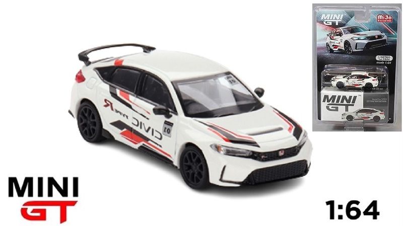 Mô hình xe ô tô Honda Civic Type R 2023 Honda Thanks Day bản card Việt Nam tỉ lệ 1:64 MiniGT MGT00626