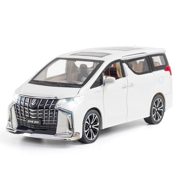 Mô hình xe Toyota Alphard 2022 full open - full kính - đánh lái được tỉ lệ 1:24 Chezhi OT016