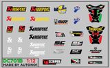  Decal nước dành cho pô Akrapovic SC Austin racing Yoshimura dán mọi nền màu cho xe mô hình tỉ lệ 1:12 DC701B 