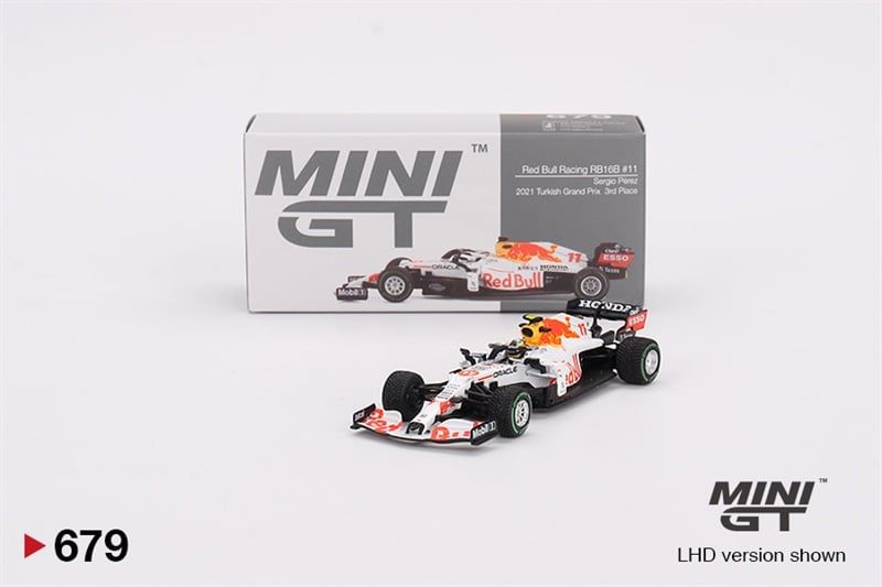 Mô hình xe F1 Red Bull RB16B #11 Sergio Pérez 2021 Turkish Grand Prix 3rd Place tỉ lệ 1:64 MiniGT MGT00679